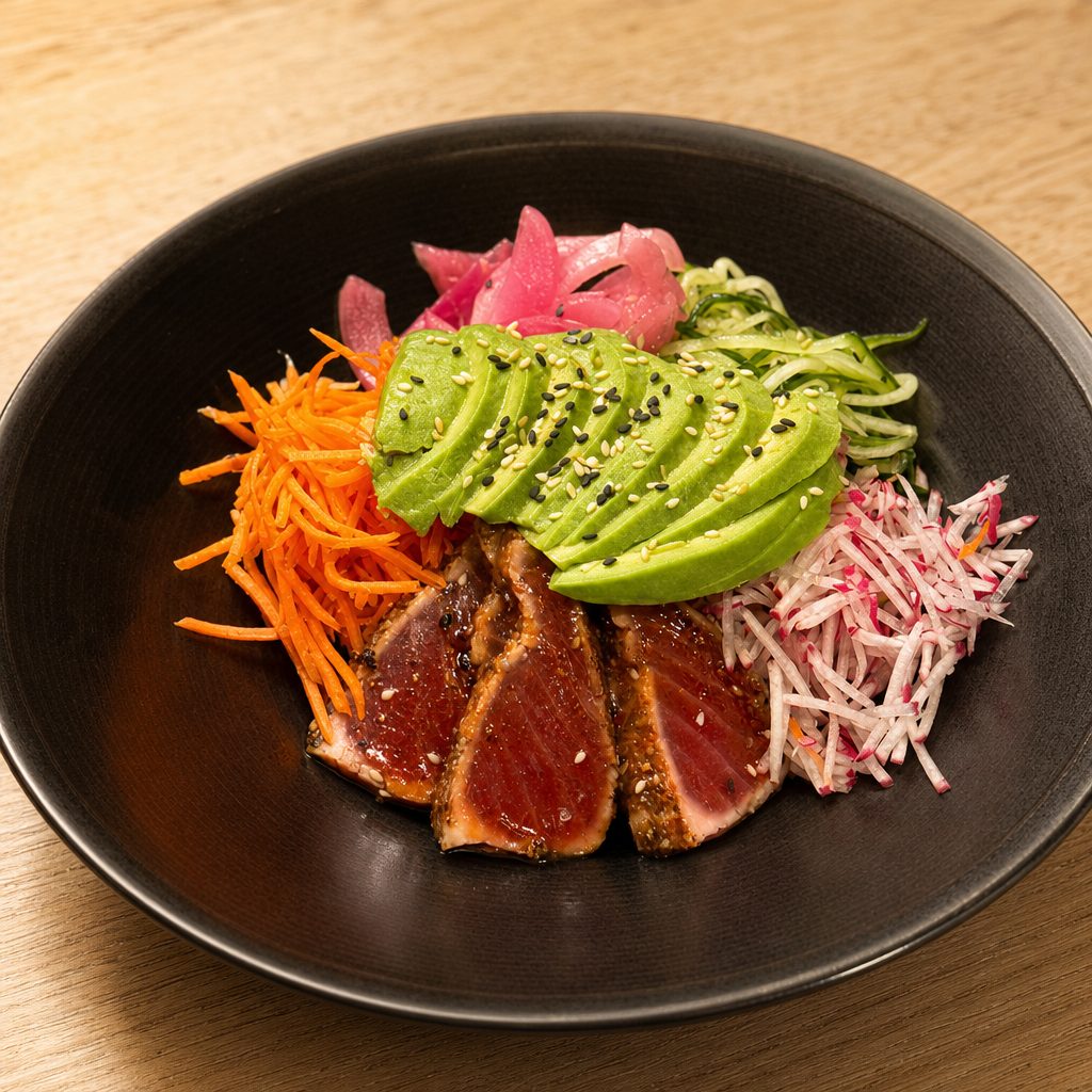 Ahi Tuna Seared Rare.