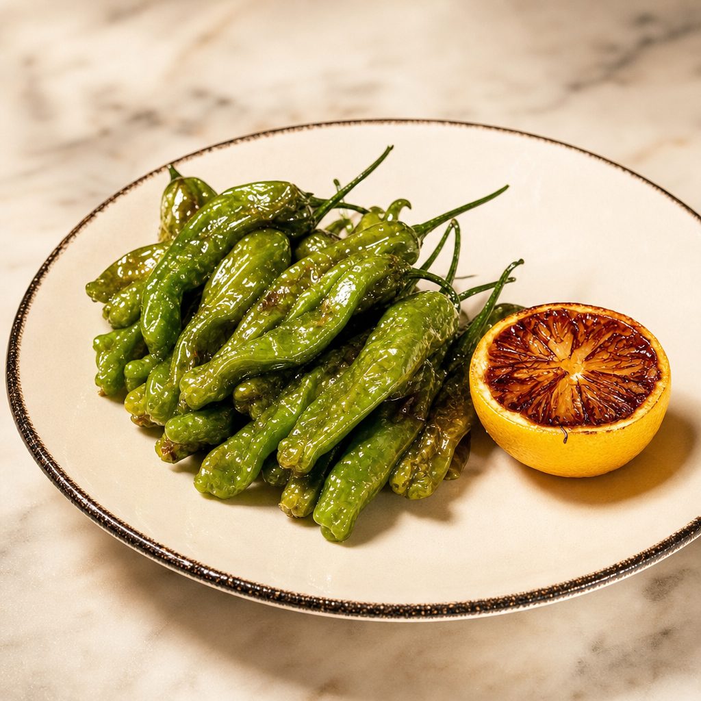Q Shishito Peppers.