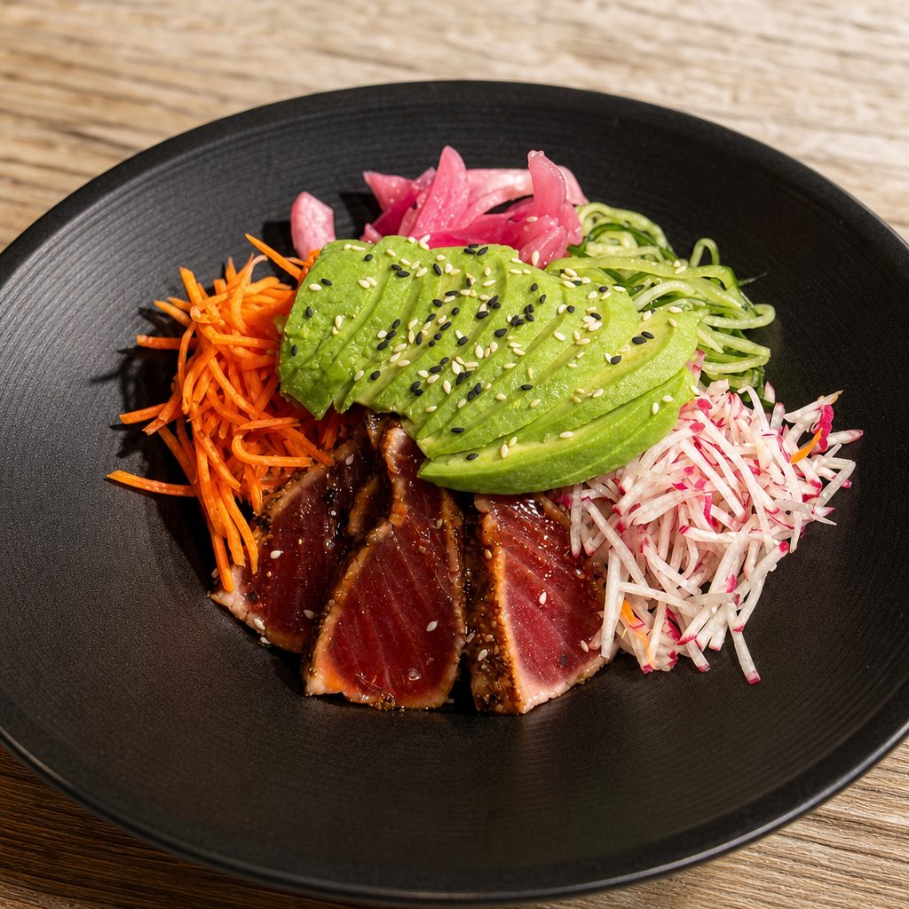 Ahi Tuna Seared Rare.